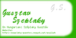 gusztav szeplaky business card