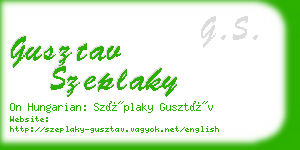 gusztav szeplaky business card